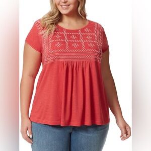 Gloria Vanderbilt Ladies' Embroidered Tee, Crewneck Short Sleeve tee